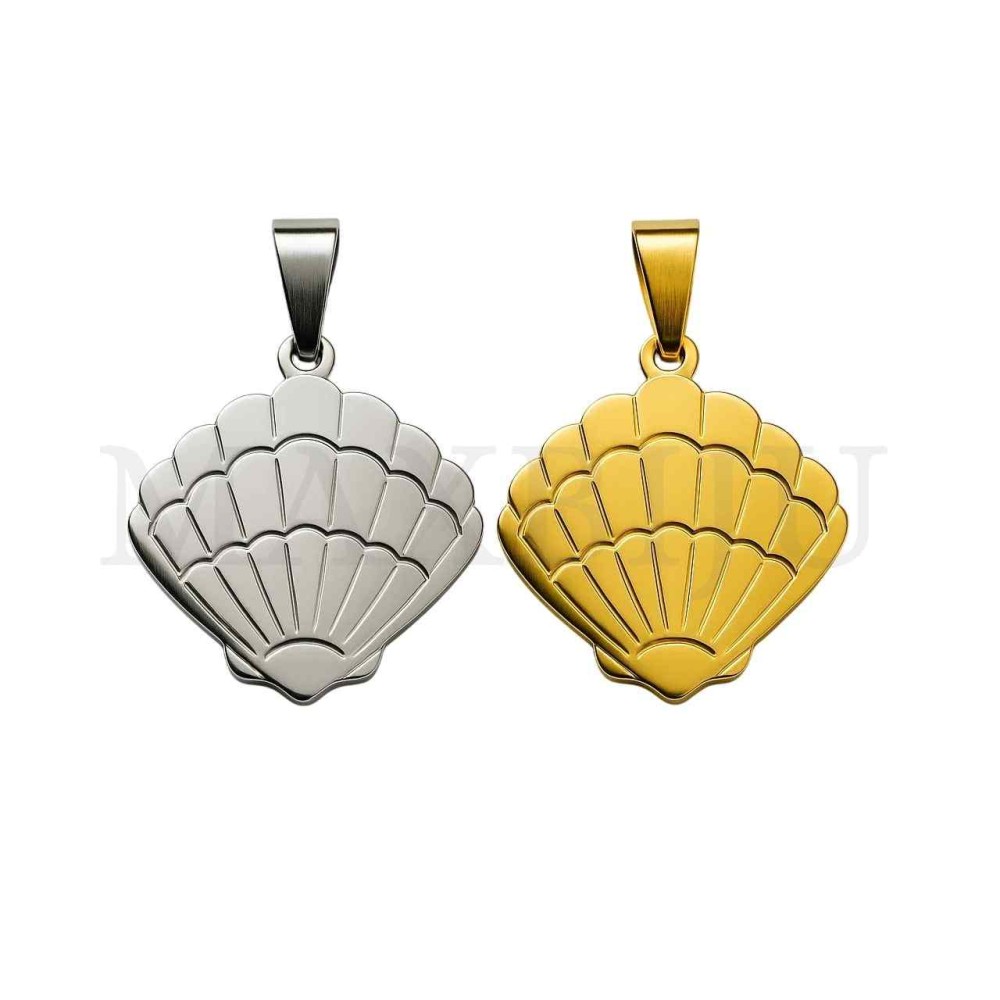Stainless Steel Pendant - Shell 20x21mm