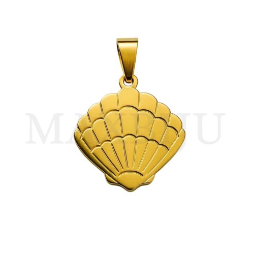 Stainless Steel Pendant - Shell 20x21mm
