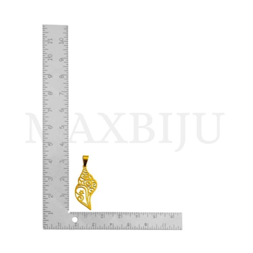 Stainless Steel Pendant - Shell 18x39mm