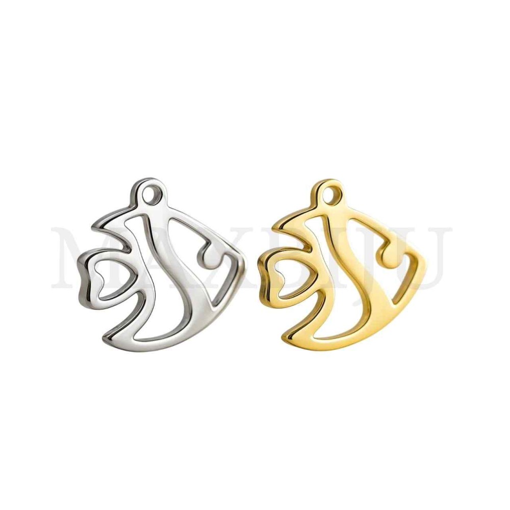 Stainless Steel Pendant - Fish 15x14mm