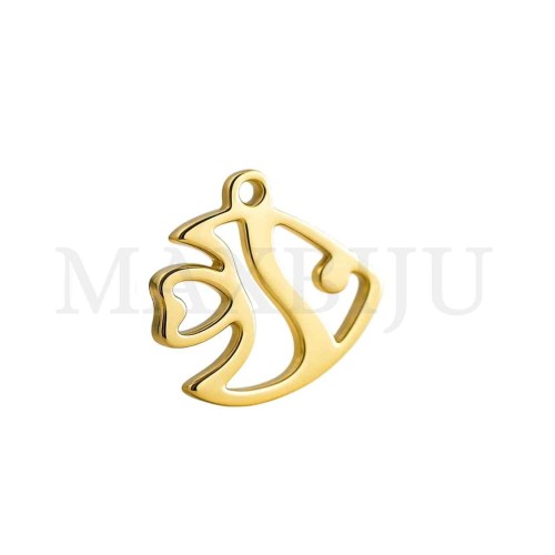 Stainless Steel Pendant - Fish 15x14mm