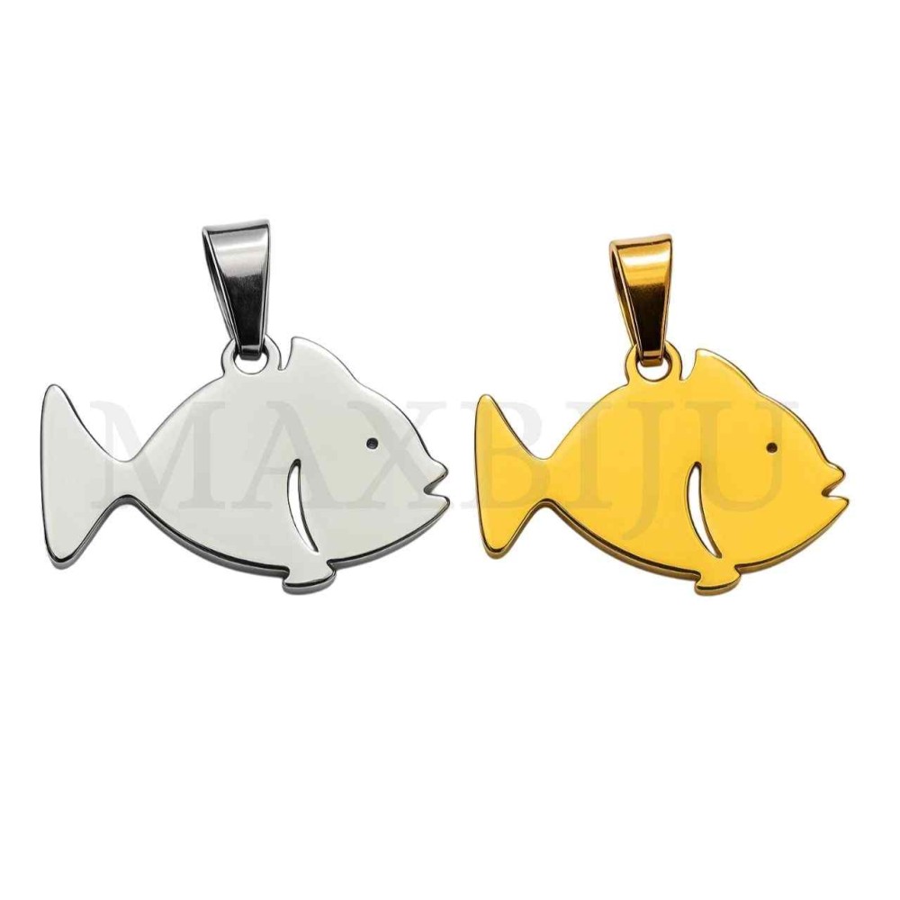 Stainless Steel Pendant - Fish 25x17mm