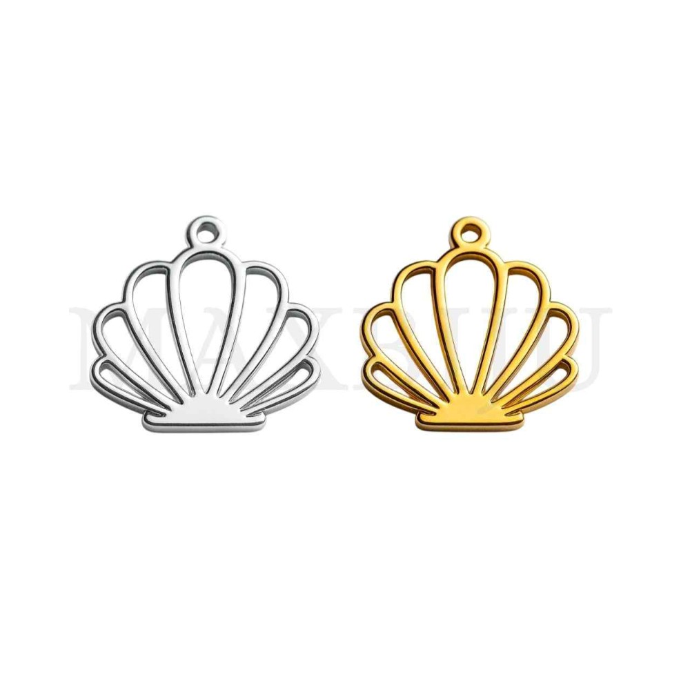 Stainless Steel Pendant - Shell 15x16mm