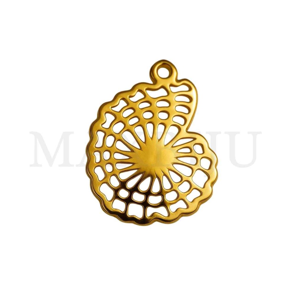 Stainless Steel Pendant - Shell 14x17mm