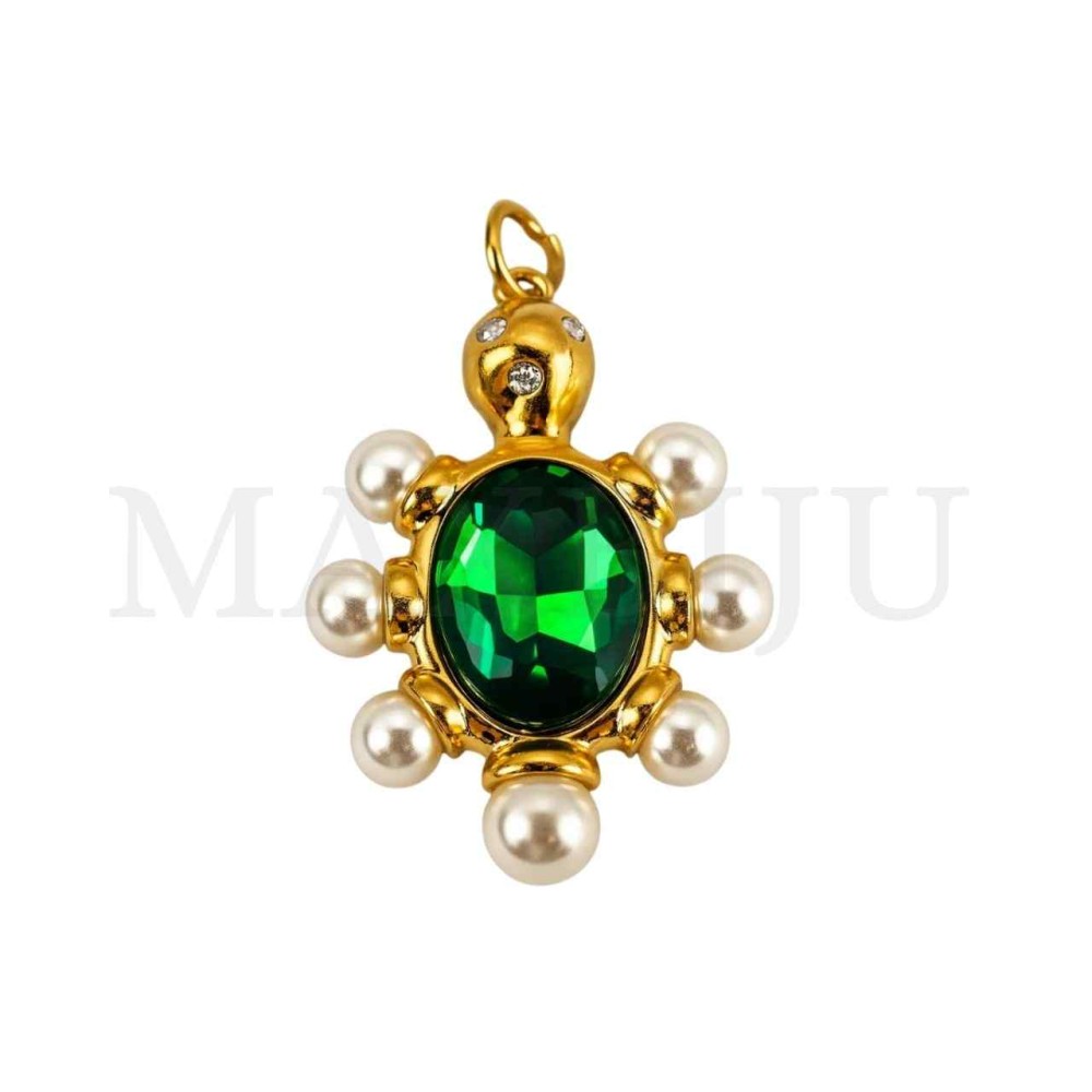 Stainless Steel Pendant - Turtle 24x35mm