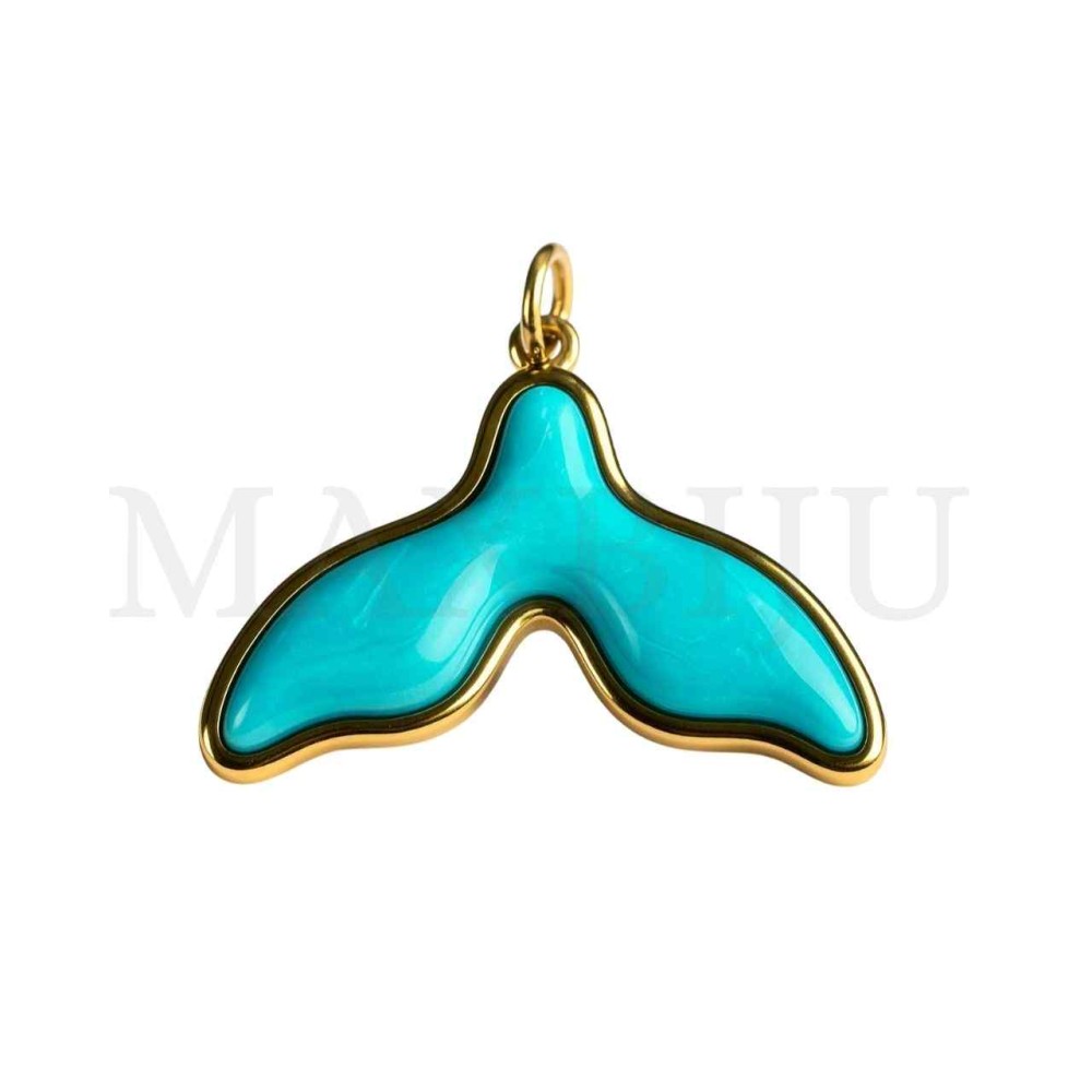 Stainless Steel Pendant - Mermaid Tail 30x20mm