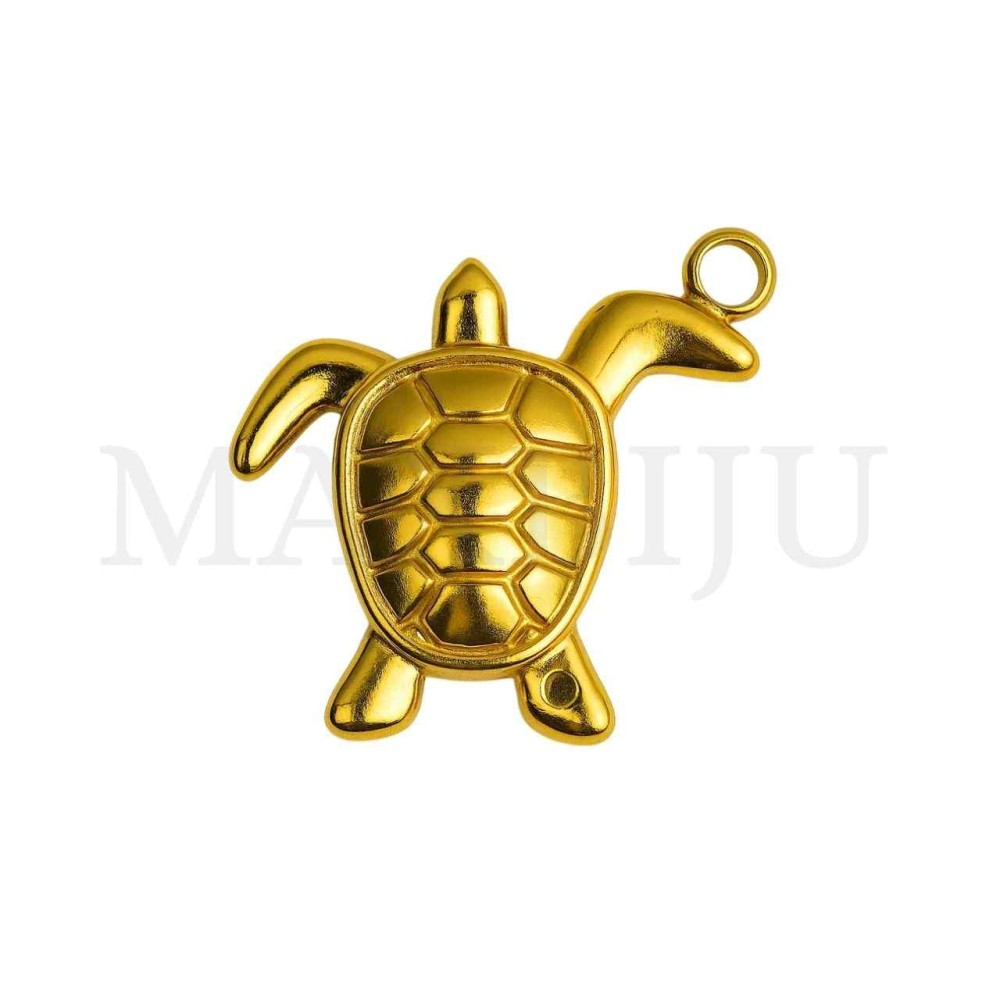 Stainless Steel Pendant - Turtle 15x14mm