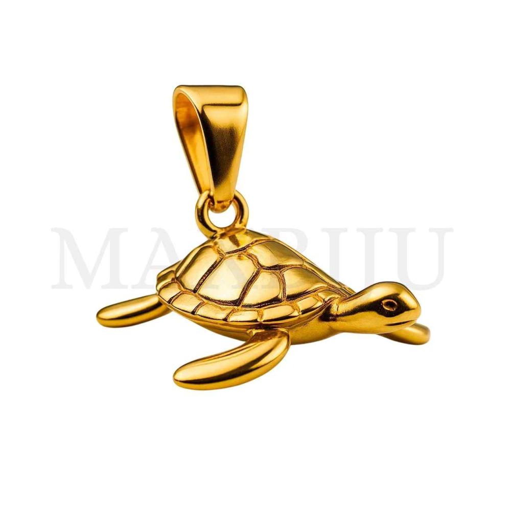 Stainless Steel Pendant - Turtle 18x21mm