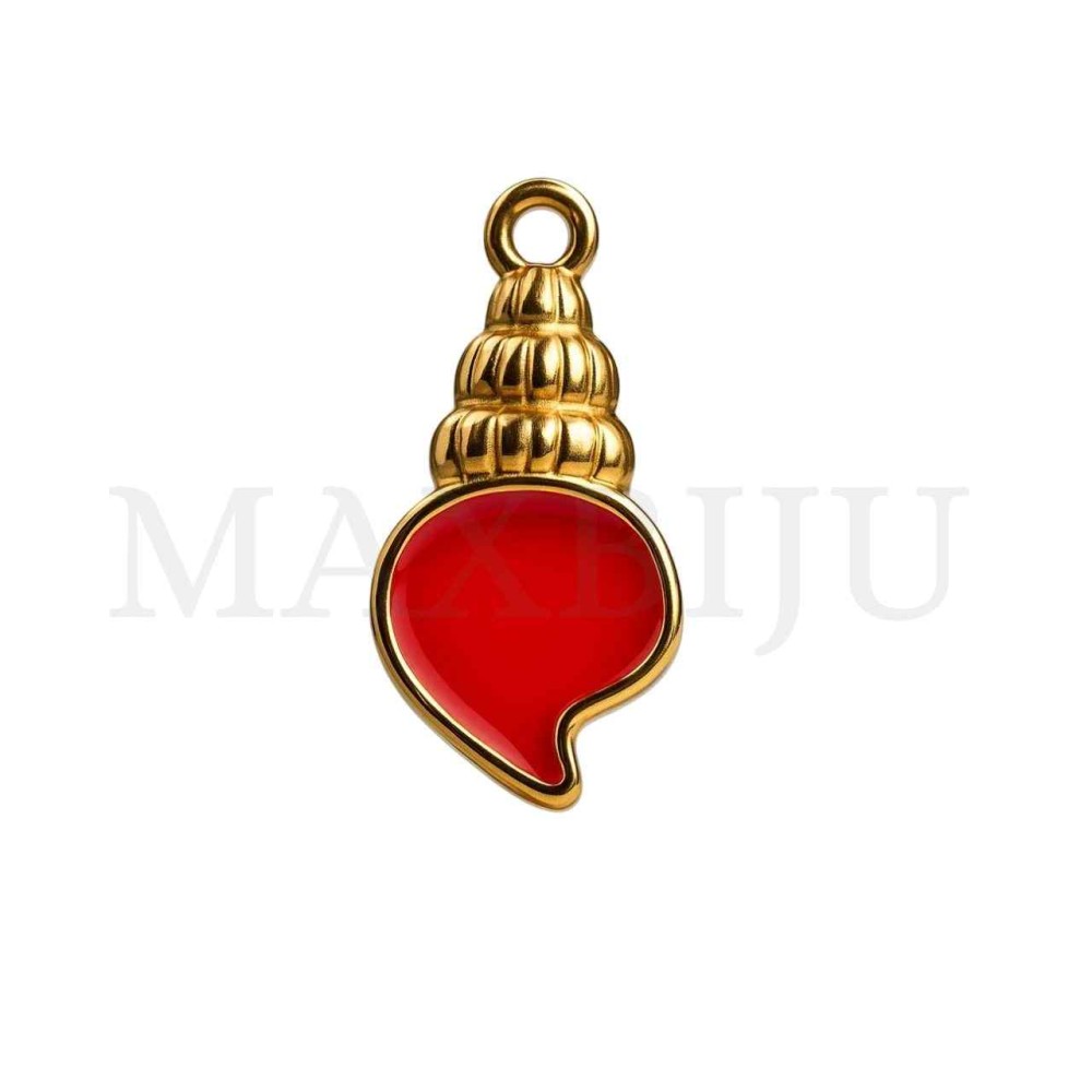 Stainless Steel Pendant - Shell 9x17mm