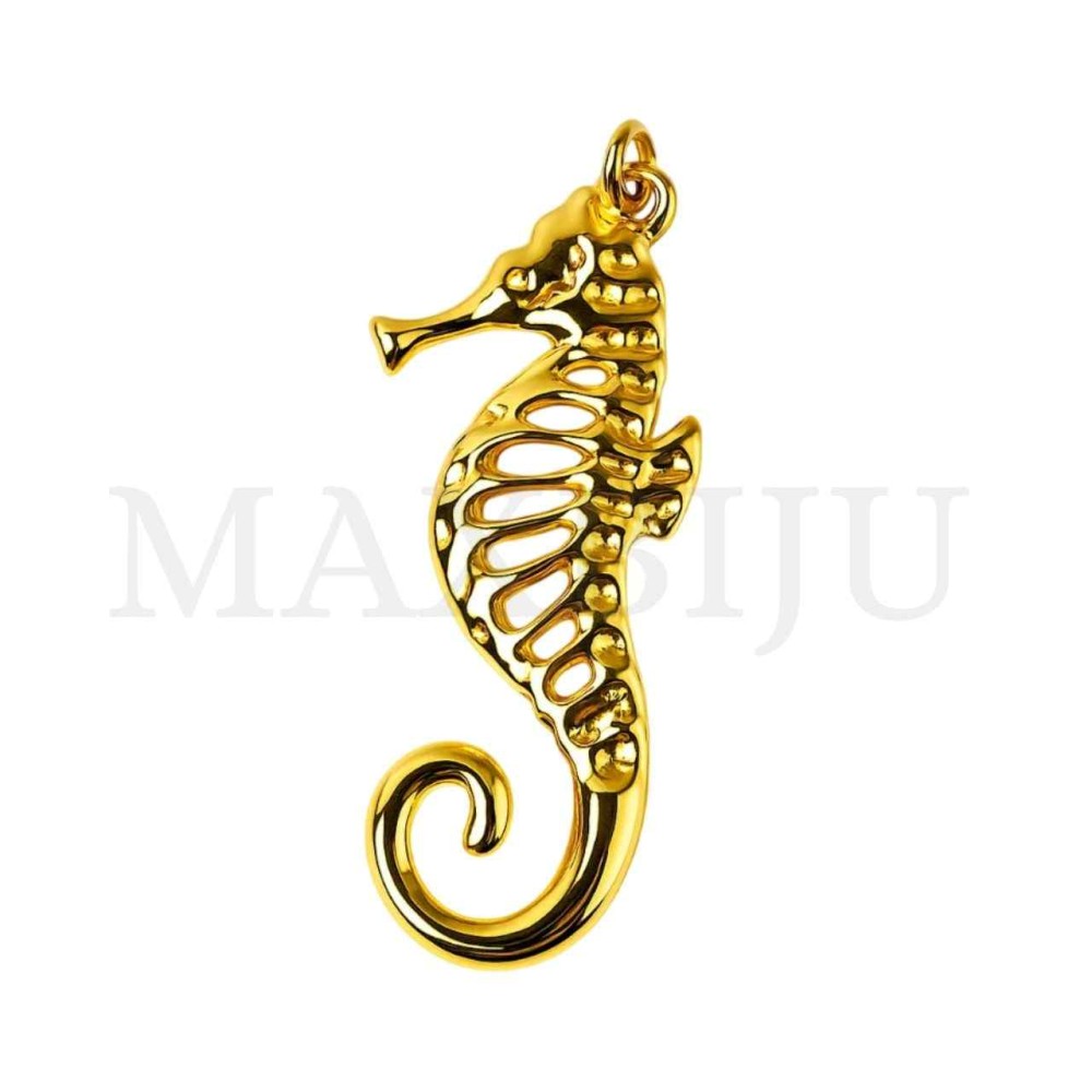 Stainless Steel Pendant - Sea Horse 14x37mm