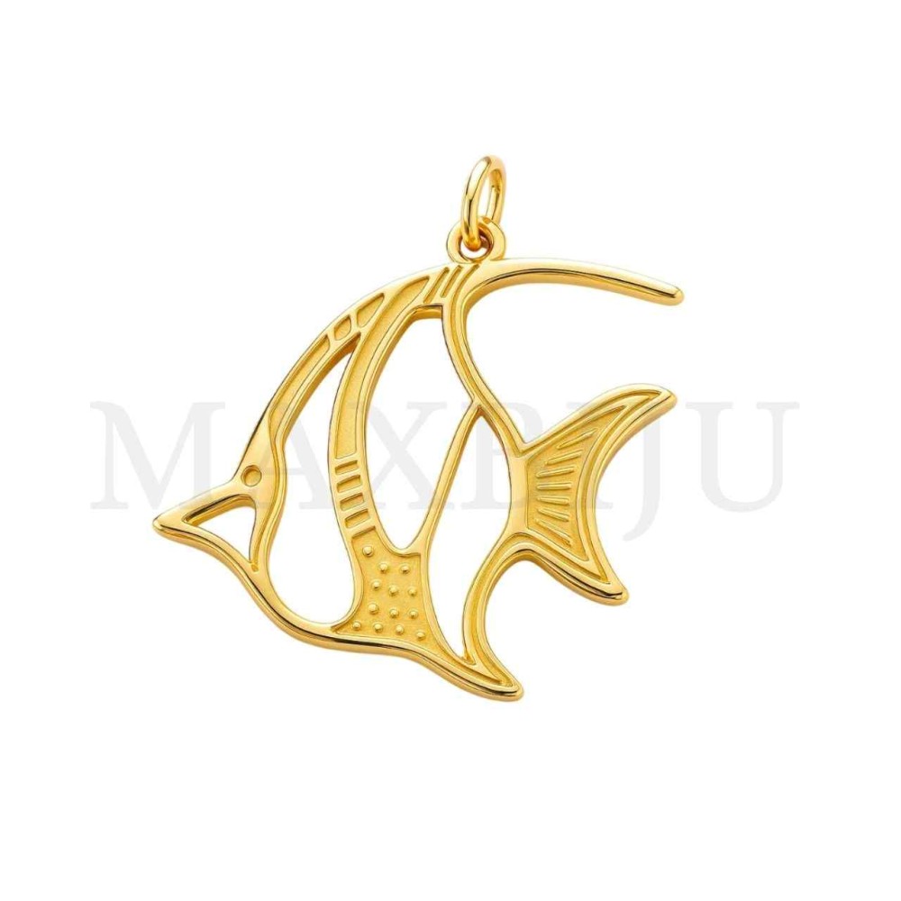 Stainless Steel Pendant -Fish 21x19mm