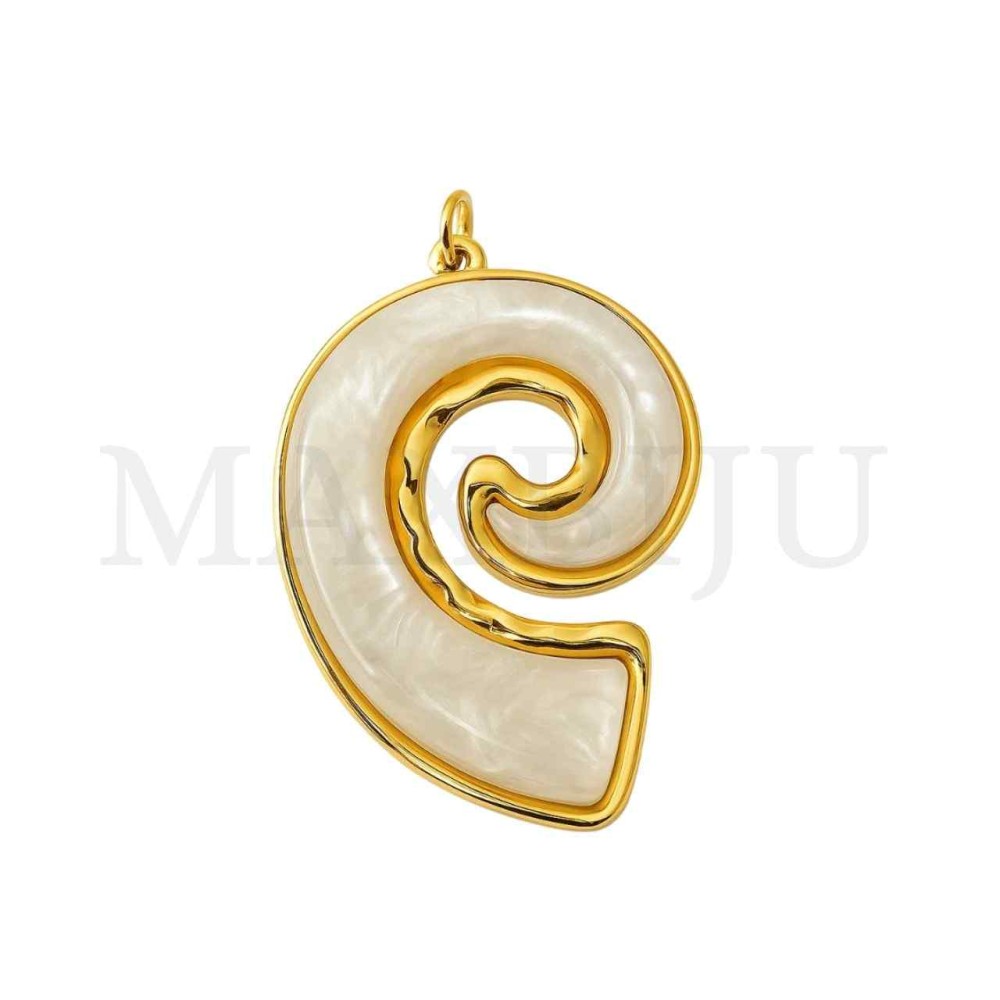 Stainless Steel Pendant - Shell 27x39mm