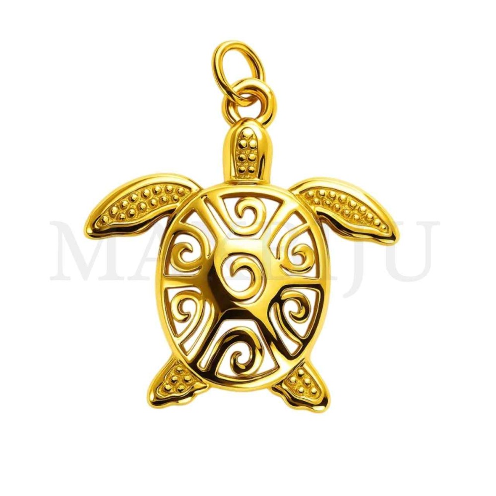 Stainless Steel Pendant - Turtle 20x24mm
