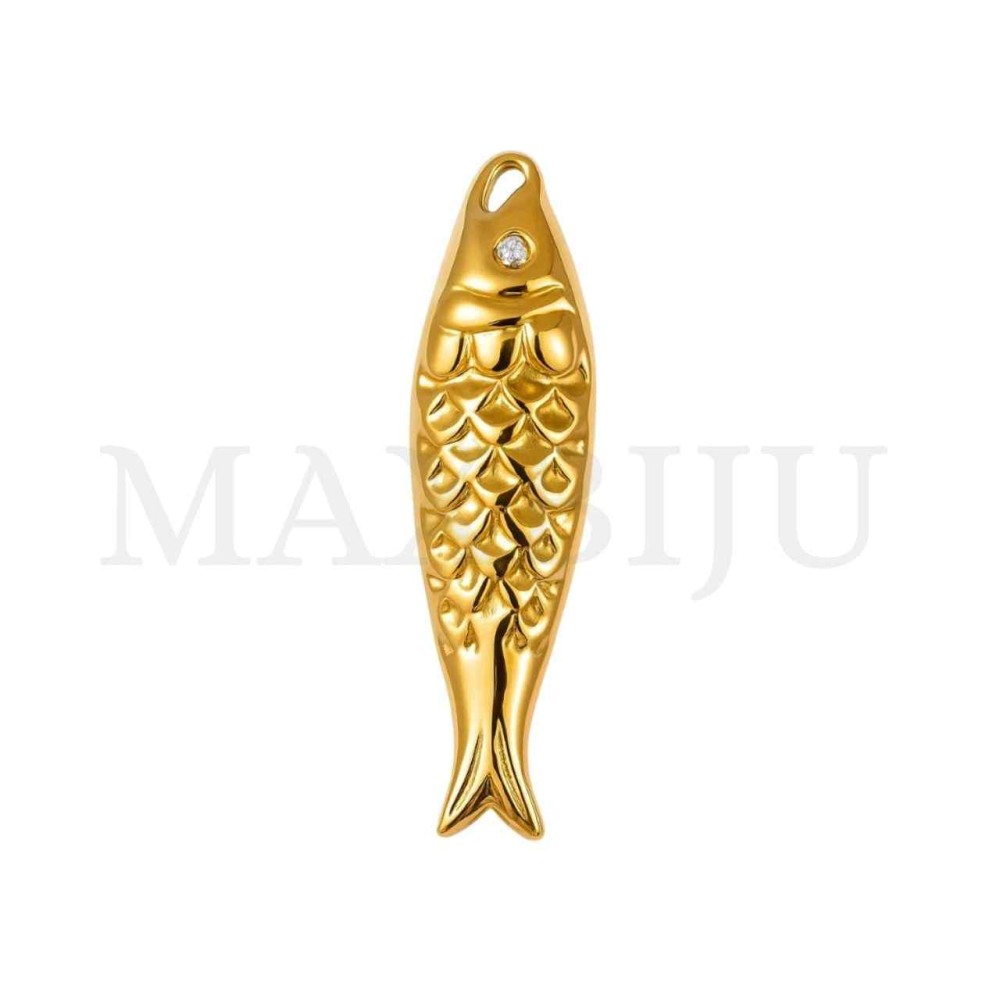 Stainless Steel Pendant -Fish 9x32mm