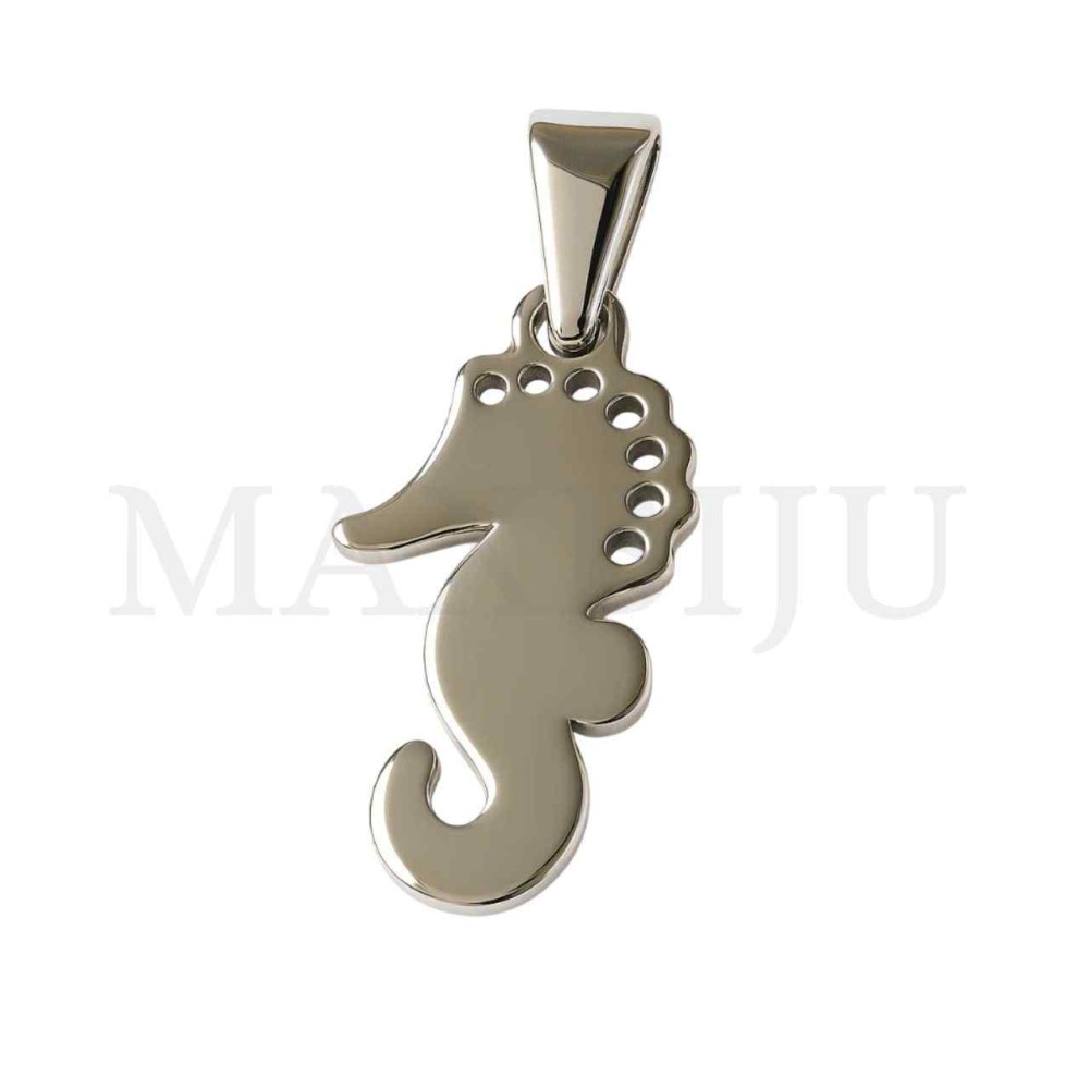 Stainless Steel Pendant - Sea Horse 12x23mm