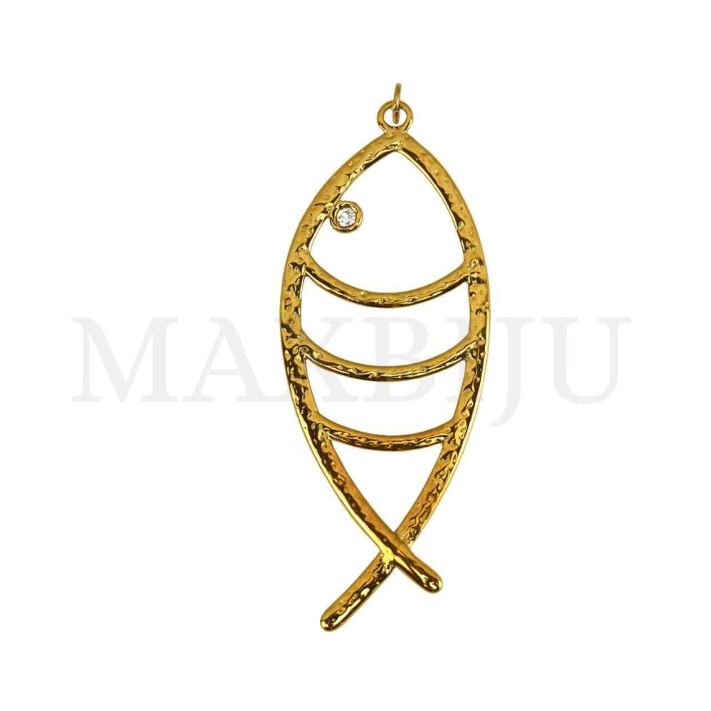 Stainless Steel Pendant -Fish 25x65mm