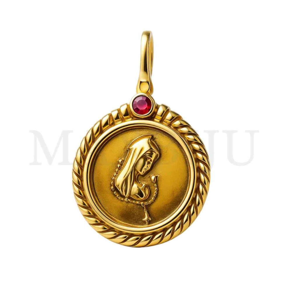 Stainless Steel "Nossa Senhora de Fátima" Pendant 28mm