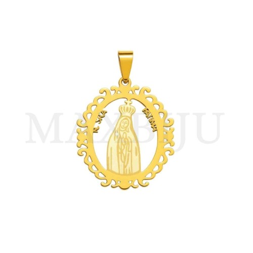 Stainless Steel Pendant - Our Lady of Fatima 31x36mm