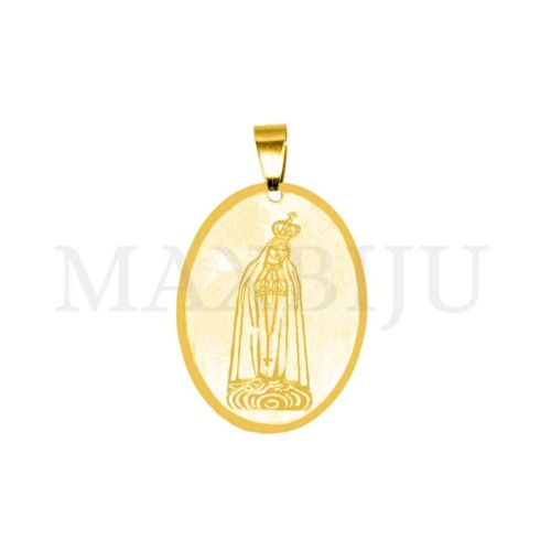 Stainless Steel Pendant - Our Lady of Fatima 25x35mm