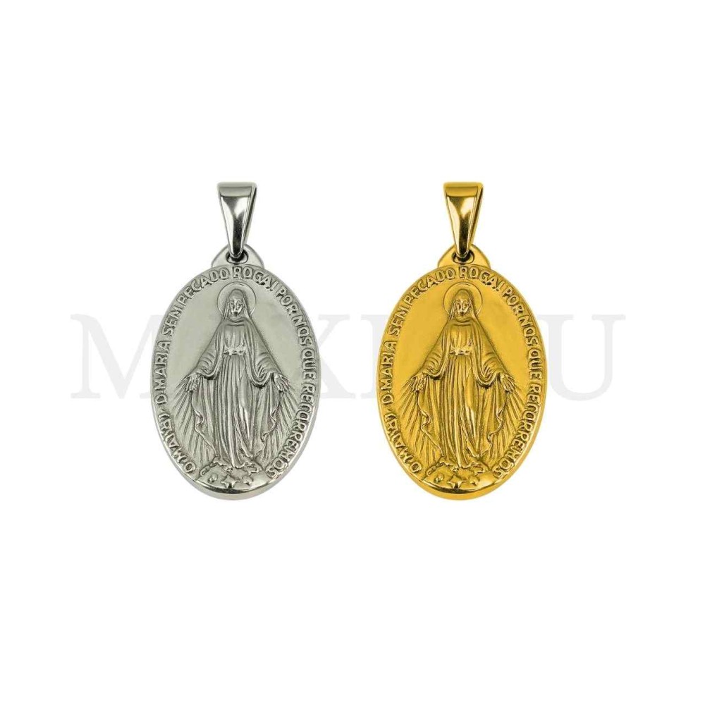 Stainless Steel Pendant - Virgin Mary 20x27mm