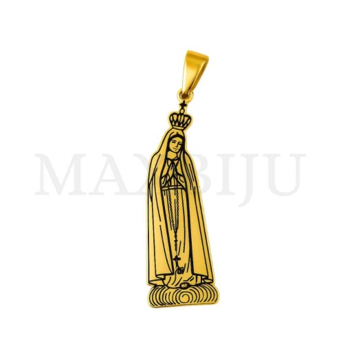 Stainless Steel Pendant - Our Lady of Fatima 11x35mm