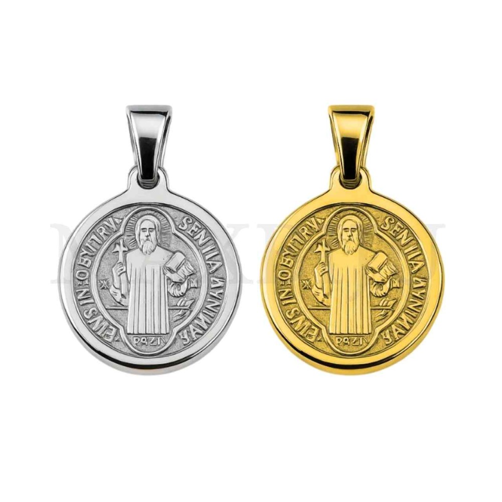 Stainless Steel Pendant - Saint Benedict 19mm