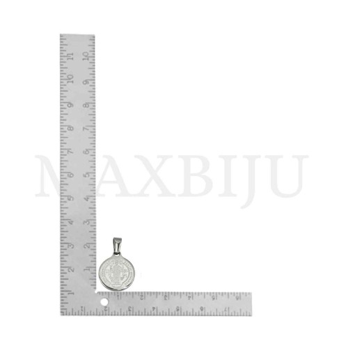Stainless Steel Pendant - Saint Benedict 14mm