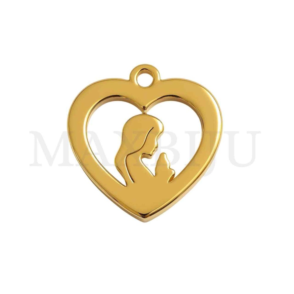Stainless Steel Pendant-  "Our Lady" 12x10mm