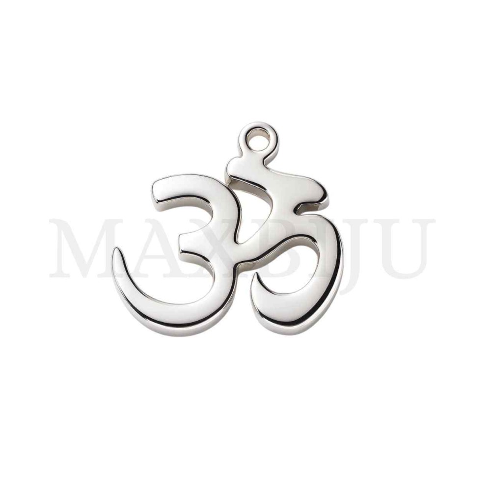 Stainless Steel Pendant-  Om 12x12mm