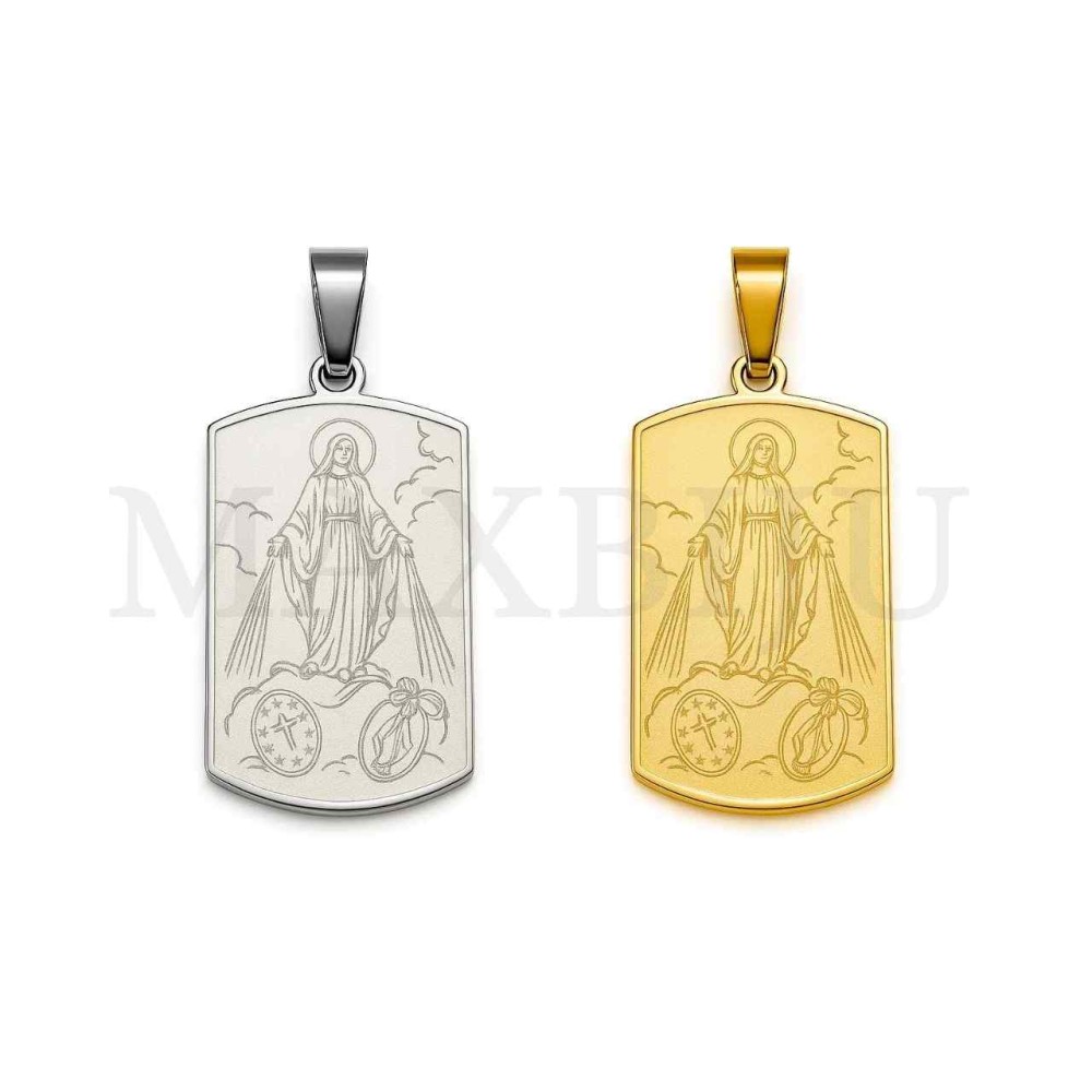 Stainless Steel Pendant - Virgem Maria 20x39mm