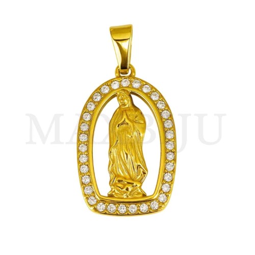 Stainless Steel Pendant -Our Lady of Guadalupe 21x34mm