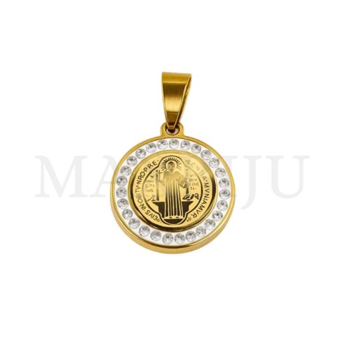 Stainless Steel Pendant - Saint Benedict 20mm