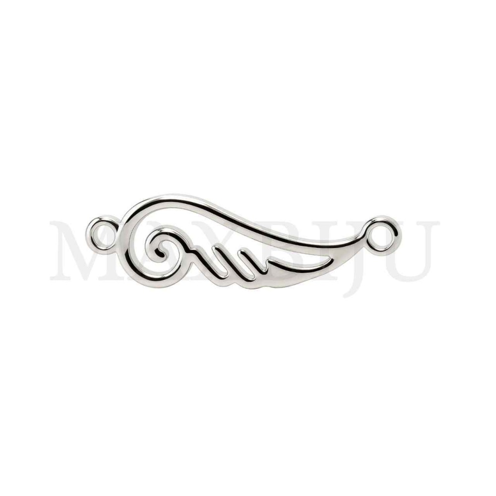 Stainless Steel Pendant - Angel Wings 20x6mm