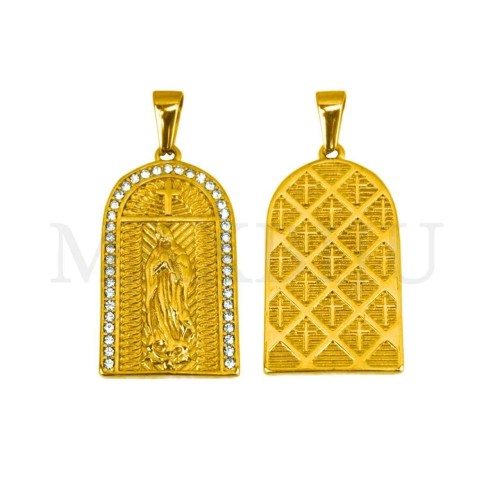 Stainless Steel Pendant-  Our Lady of Guadalupe 22x40mm