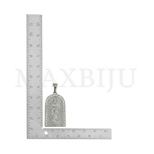 Stainless Steel Pendant-  Our Lady of Guadalupe 22x40mm