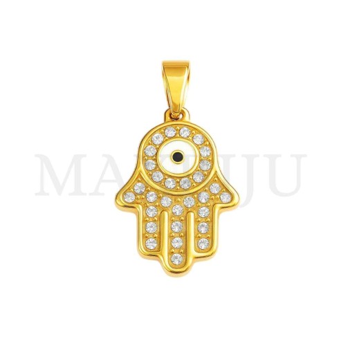 Stainless Steel Pendant-  Fátima Hand 25x38mm