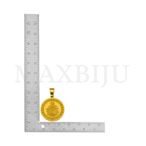 Stainless Steel Pendant-  "Primeira Comunhão" 25mm