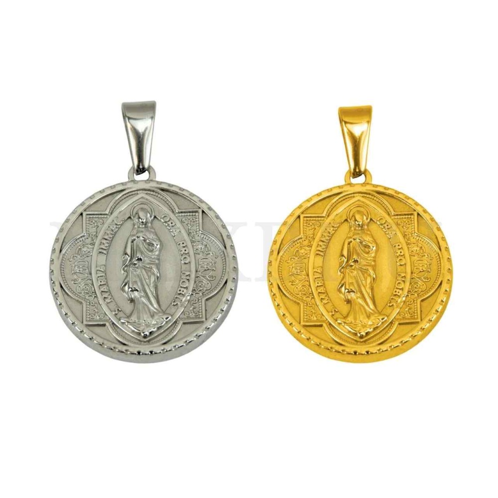 Stainless Steel Pendant - Immaculate Mary 26mm