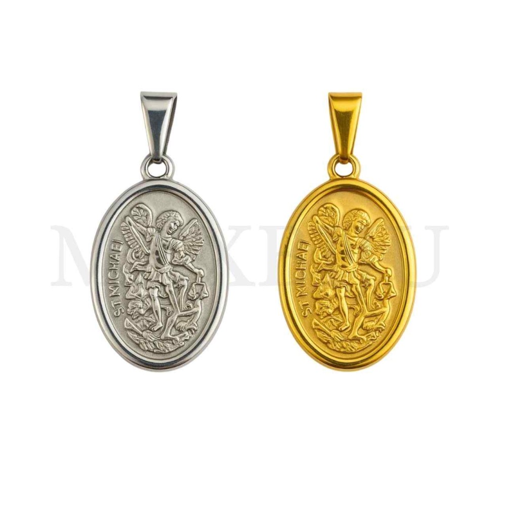 Stainless Steel Pendant  - St. Michael 17x26mm
