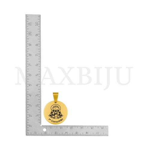 Stainless Steel Pendant  - "Primeira Comunhão" 25mm