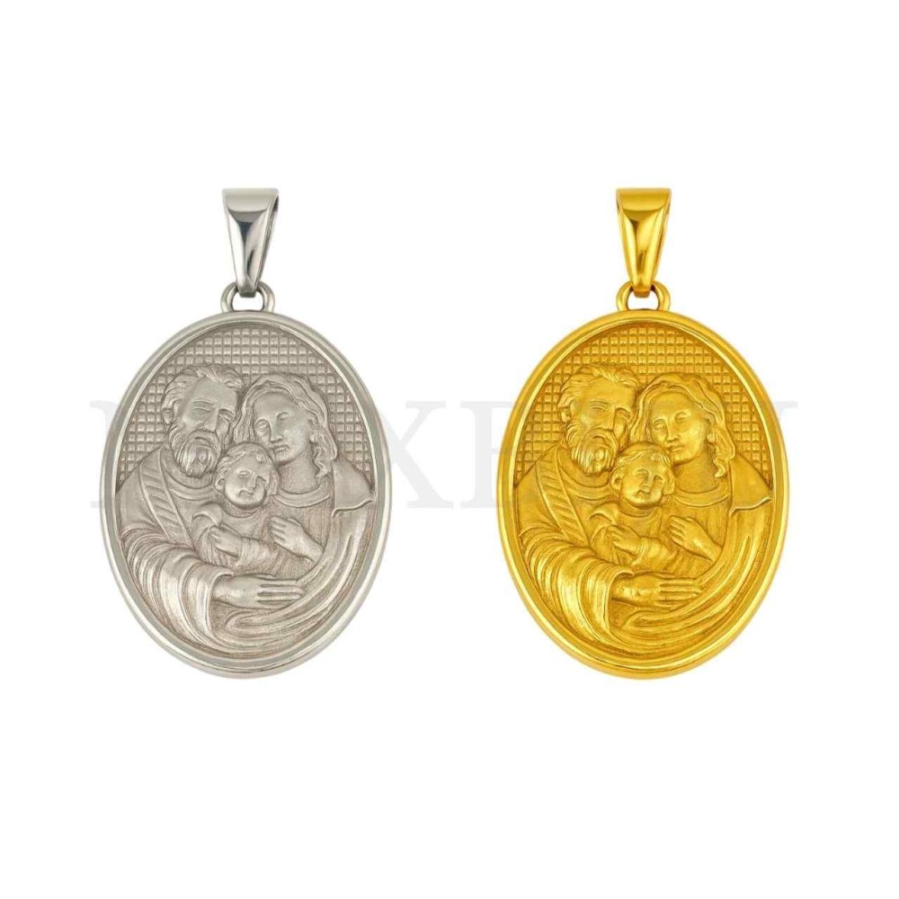 Stainless Steel Pendant - Jesus Family 29x41mm