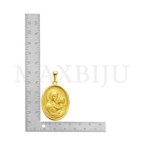 Stainless Steel Pendant - Our Lady of Mount Carmel 29x39mm