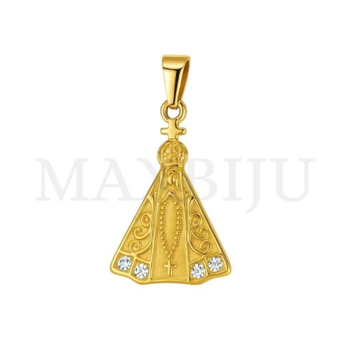 Stainless Steel Pendant - Our Lady of Aparecida 22x34mm