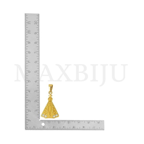 Stainless Steel Pendant - Our Lady of Aparecida 22x34mm