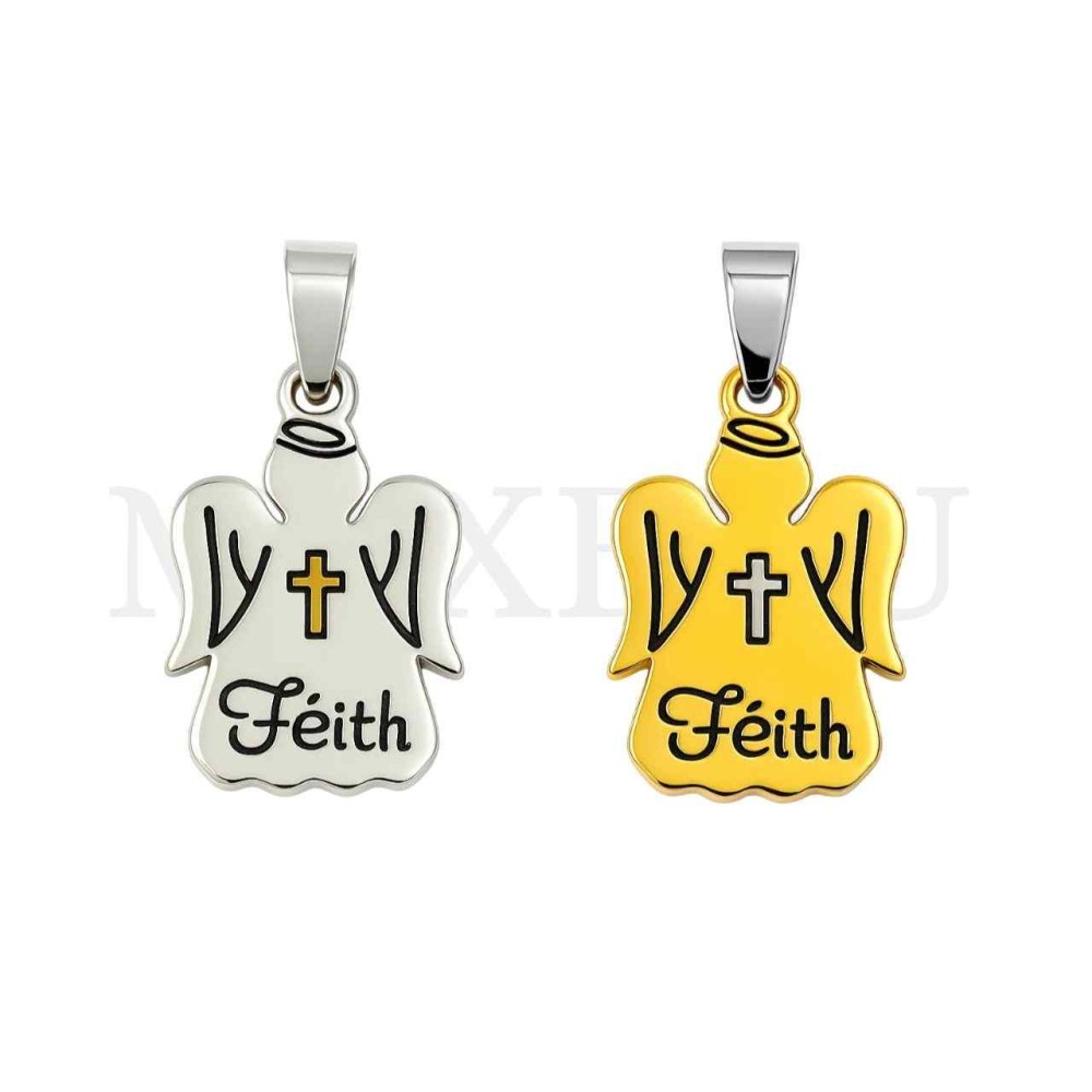 Stainless Steel Pendant - Angel 20x32mm