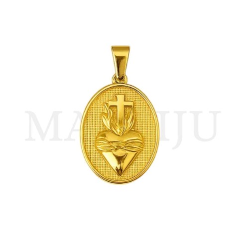 Stainless Steel Pendant - Sacred Heart of Jesus 27x36mm