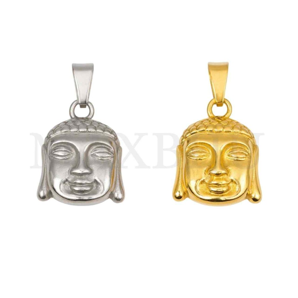 Stainless Steel Pendant - Buda 20x27mm