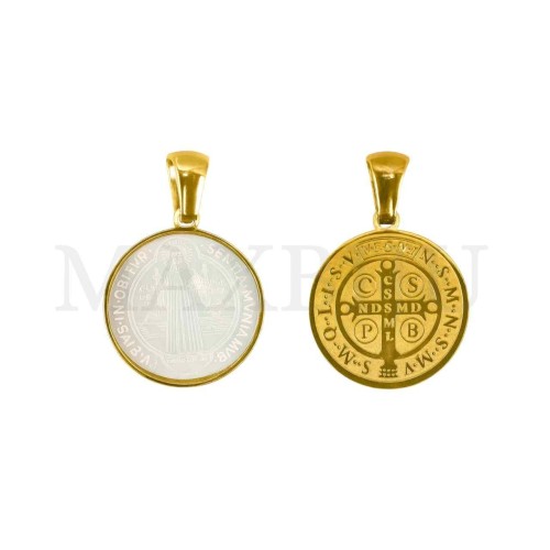 Stainless Steel Pendant - Saint Benedict 16mm