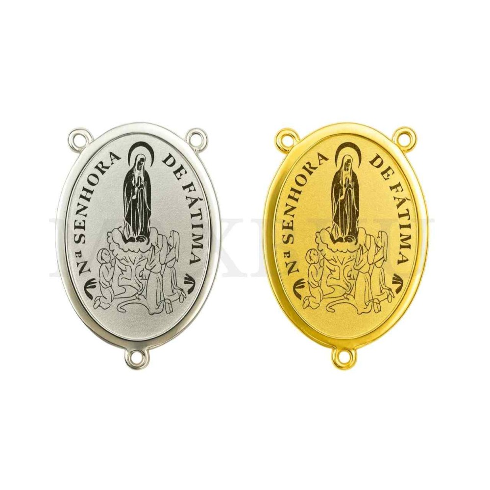 Stainless Steel Pendant - "Nossa Senhora de Fátima" 15x23mm
