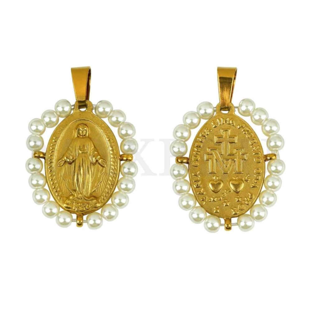 Stainless Steel Pendant - Virgin Mary 24x28mm